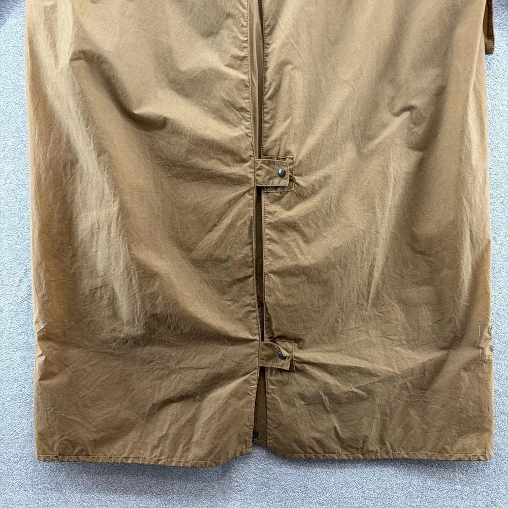 VTG 80s Banana Republic Coat Mens Small Brown Waxed Rain Duster England